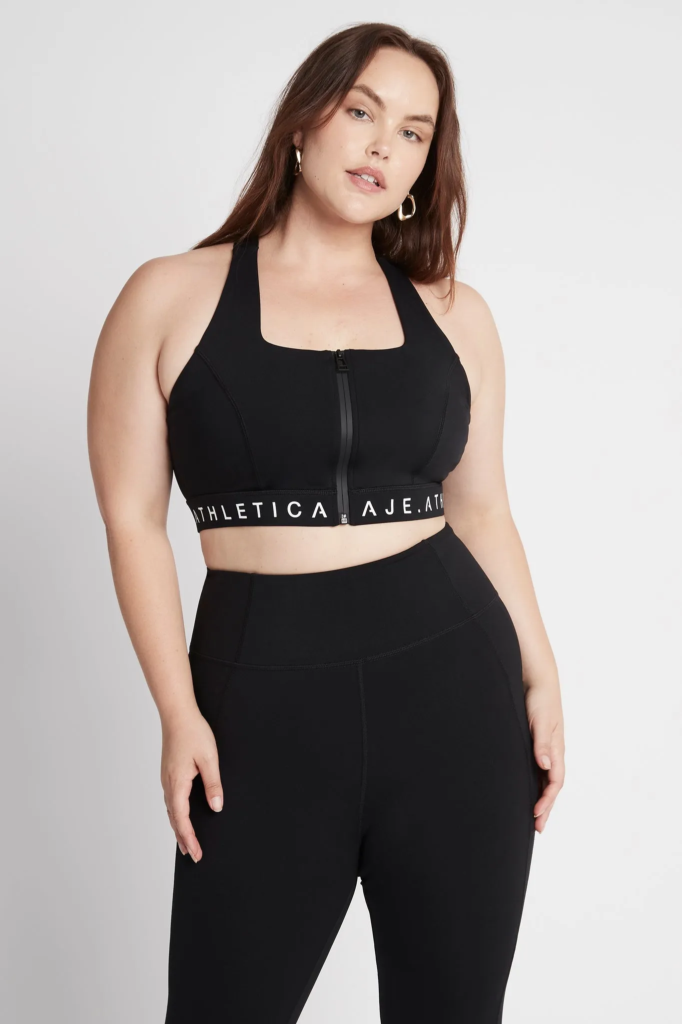 Zip Front Logotape Sports Bra 319